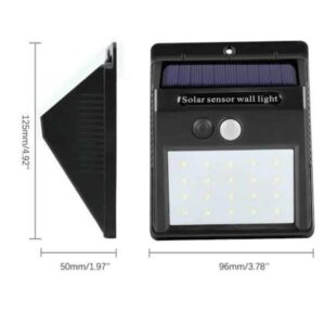 Güneş Enerjili Sensörlü Duvar Lambası Bahçe Lamba Suya Dayanıklı Bahçe Aydınlatma