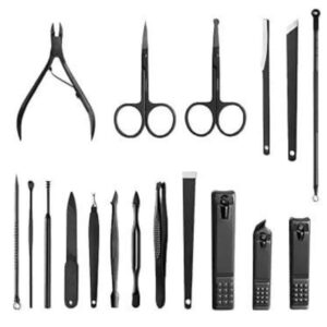 17 Parça Manikür Seti El ve Ayak Bakımı Törpü Cımbız Tırnak Temizleme