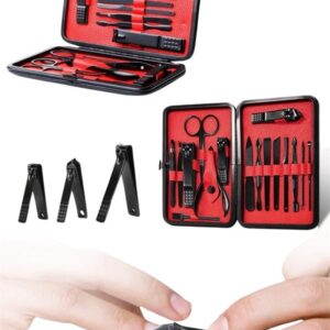 17 Parça Manikür Seti El ve Ayak Bakımı Törpü Cımbız Tırnak Temizleme