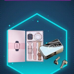 Bileklikli Amoled Ekran Akıllı Saat ve Dijital Göstergeli Kablosuz Bluetooth Kulaklık ANC/ ENC