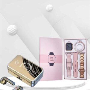 Bileklikli Amoled Ekran Akıllı Saat ve Dijital Göstergeli Kablosuz Bluetooth Kulaklık ANC/ ENC