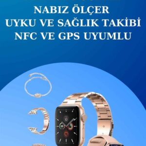 3 Kordonlu Dokunmatik Ekran Akıllı Saat ve 2.Nesil Kablosuz Bluetooth Kulaklık ANC/ENC