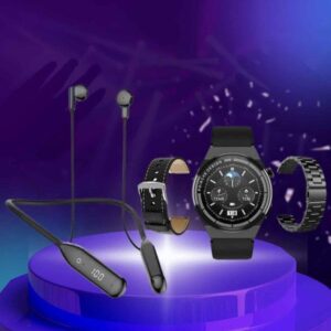 Alarm ve Titreşim Özellikli Akıllı Saat ve Mikrofonlu Kablolu Bluetooth Kulaklık 60 Saat