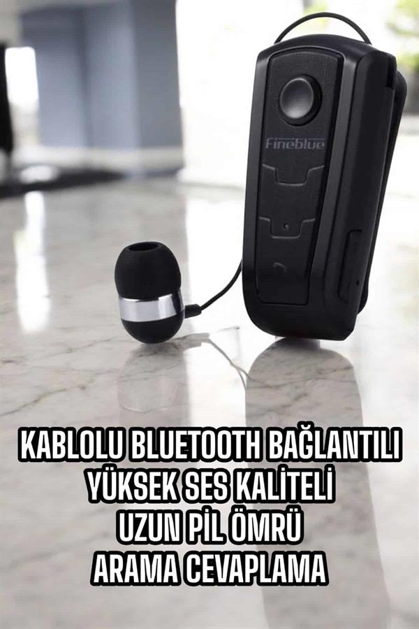 Makaralı Bluetooth Kulaklık Çağrı Cevaplama Kablolu Uzun Pil Ömrü - Görsel 3