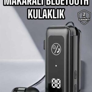 Kablolu Makaralı Bluetooth Kulaklık Uzun Pil Ömrü Dijital Göstergeli