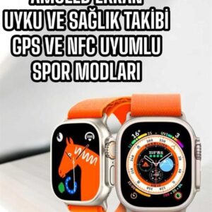 Akıllı Saat NFC ve GPS Uyumlu Uyku ve Sağlık Takibi Sesli Görüşme