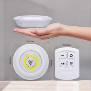 Led Lamba 3'lü Uzaktan Kumandalı Yapışkanlı Beyaz Işık