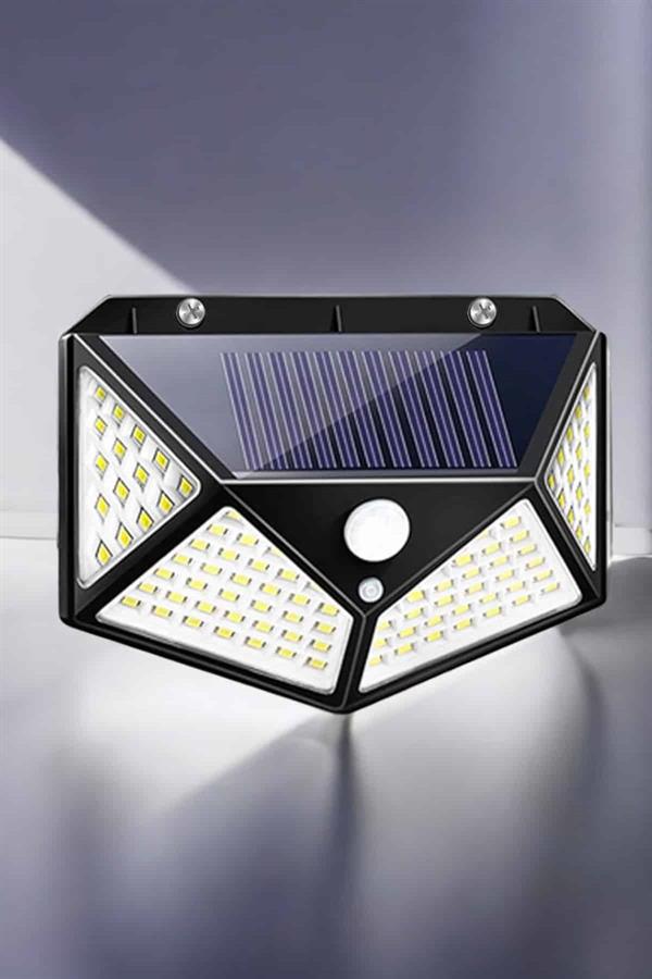 Güneş Enerjili Bahçe Aydınlatma Lambası Solar 100 Led Lamba - Görsel 3