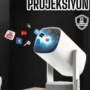 Akıllı Projeksiyon Powerbankli Taşınabilir Sinema Projektörü 4k HD Kaliteli