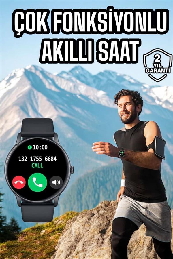 Akıllı Saat Çok Fonksiyonlu Sesli Görüşme NFC Uyumlu Amoled Ekran - Görsel 2