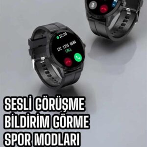 Akıllı Saat Sesli Görüşme Bluetooth Bağlantılı 3 Kordonlu