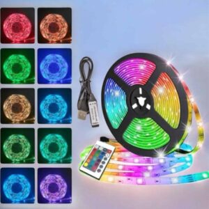 Yeni Nesil RGB Işıklı 10Metre Şerit Led Kumandalı Şarj Edilebilir