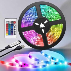 Yeni Nesil RGB Işıklı 10Metre Şerit Led Kumandalı Şarj Edilebilir