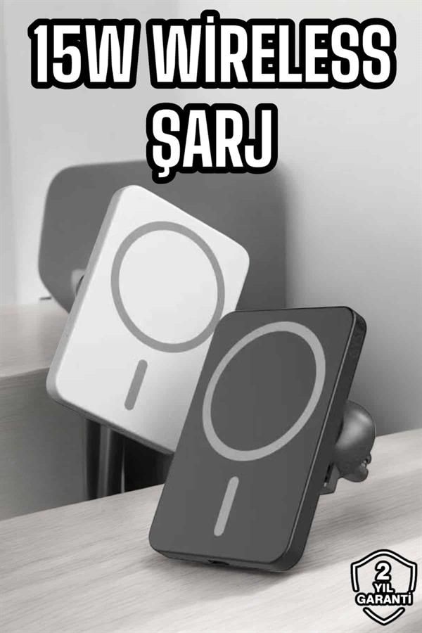 İOS Uyumlu Manyetik Tasarım Magsafe İphone 12/13/14/15 Uyumlu Powerbank