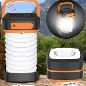 Güneş Enerjili Led Lamba Kamp Lambası Katlanabilir Lamba USB Şarjlı