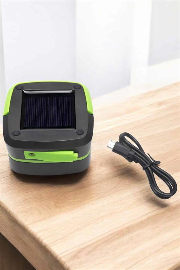 Güneş Enerjili Led Lamba Kamp Lambası Katlanabilir Lamba USB Şarjlı - Görsel 3