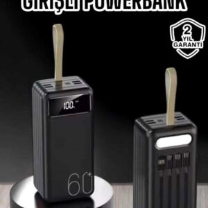 Powerbank 60.000 MAH 4 Portlu Uzun Şarj Süreli Dijital Göstergeli