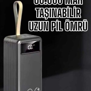 Powerbank 60.000 Mah Hızlı Şarj 4 Çıkışlı Uzun Şarj Süreli Dijital Göstergeli