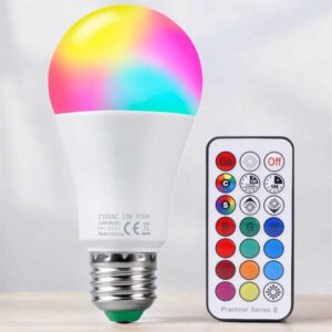 Renk Değiştirebilen RGB Işıklı Led Ampul A+Enerji 15 Watt Led Işık