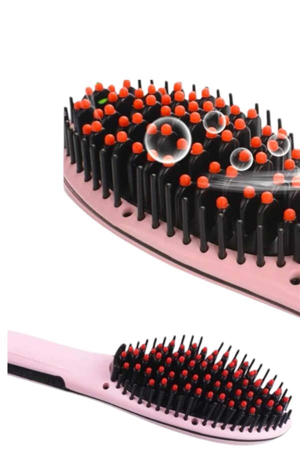 Fön Tarağı Saç Düzleştirici Sıkı Dişli Isı Ayarlı Elektriklenme Karşıtı - Görsel 3