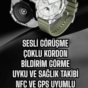 Akıllı Saat Sesli Görüşme Uyku ve Sağlık Takibi NFC Uyumlu