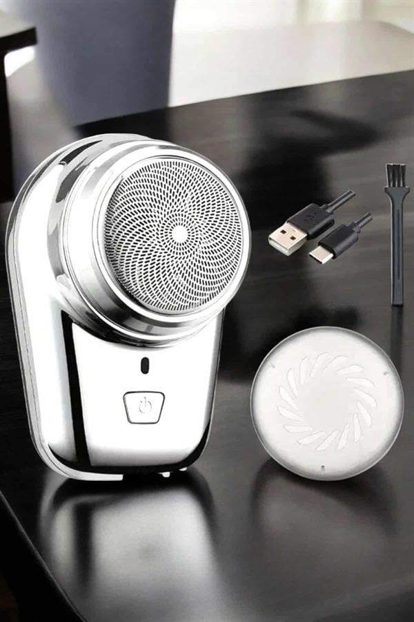 Seyahat Tipi Tıraş Makinesi Taşınabilir Kablosuz Mini Paslanmaz Çelik - Görsel 3