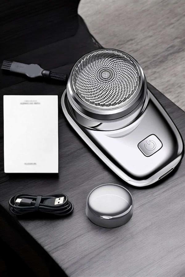 Seyahat Tipi Tıraş Makinesi Taşınabilir Kablosuz Mini Paslanmaz Çelik - Görsel 5