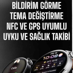 Akıllı Saat Bildirim Görme Amoled Ekran GPS Uyumlu Sesli Görüşme