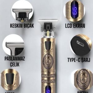 Çizik Tıraş Makinesi Şarjlı Paslanmaz Çelik Bıçaklı Uzun Ömürlü