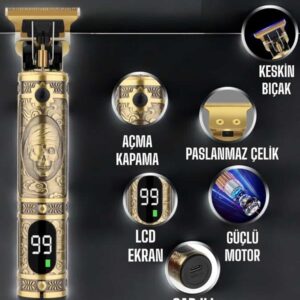 Tıraş Makinesi Çizik Tıraş Paslanmaz Çelik Uzun Ömürlü Şarjlı