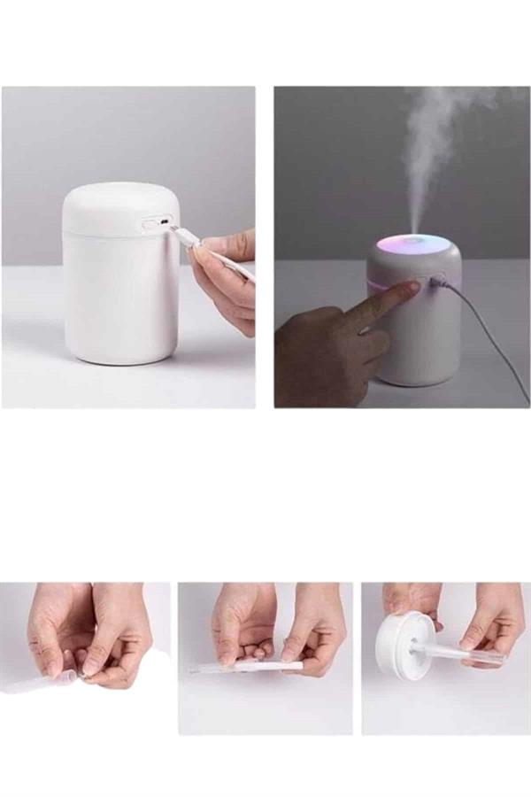 Hava Nemlendirici Ultrasonik Mini Hava Temizleyici Aromaterapi - Görsel 3