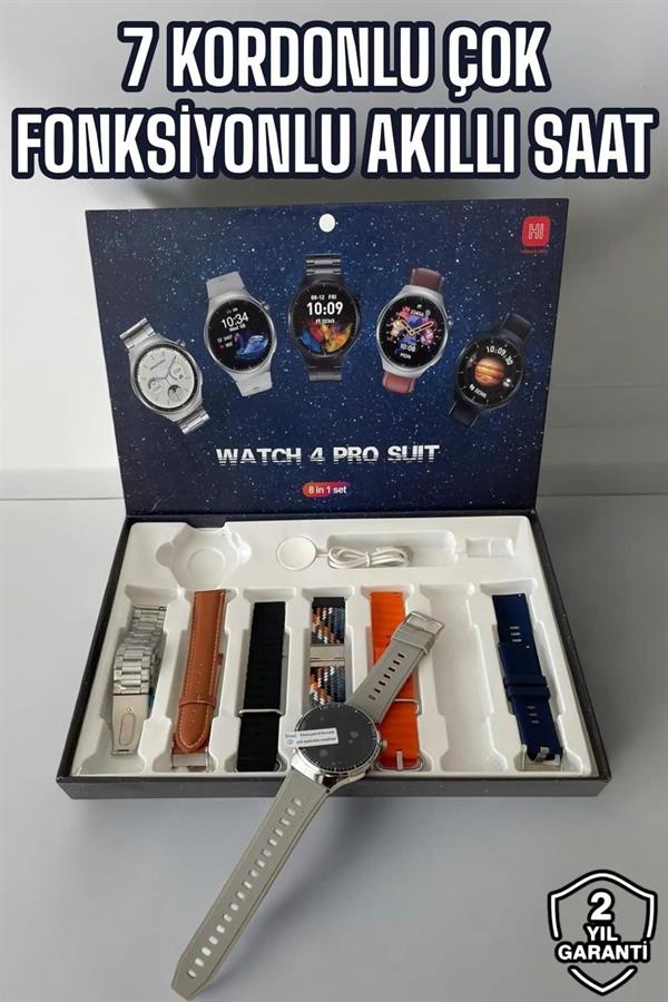 Akıllı Saat 7 Kordonlu Yeni Nesil Arama Cevaplayan Çok Fonksiyonlu - Görsel 2