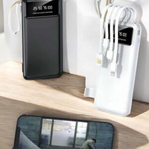 20.000 Mah Led Işıklı LCD Ekran USB Girişli Type-C Lightning Powerbank