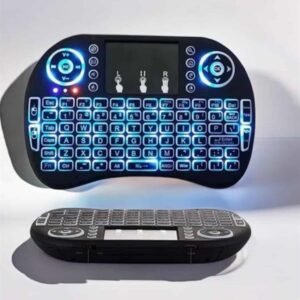 TV Uyumlu Mini Klavye Q Klavye Işıklı Tüm Cihazlara Uyumlu