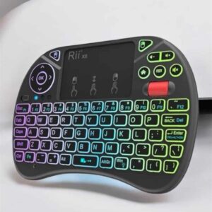 TV Uyumlu Mini Klavye Q Klavye Işıklı Tüm Cihazlara Uyumlu