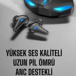 Bluetooth Oyuncu Kulaklığı Led Işıklı Kablosuz ANC Özelliği