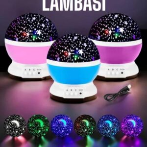 Mavi ve Mor Işıklı Star Master Projeksiyon Lambası