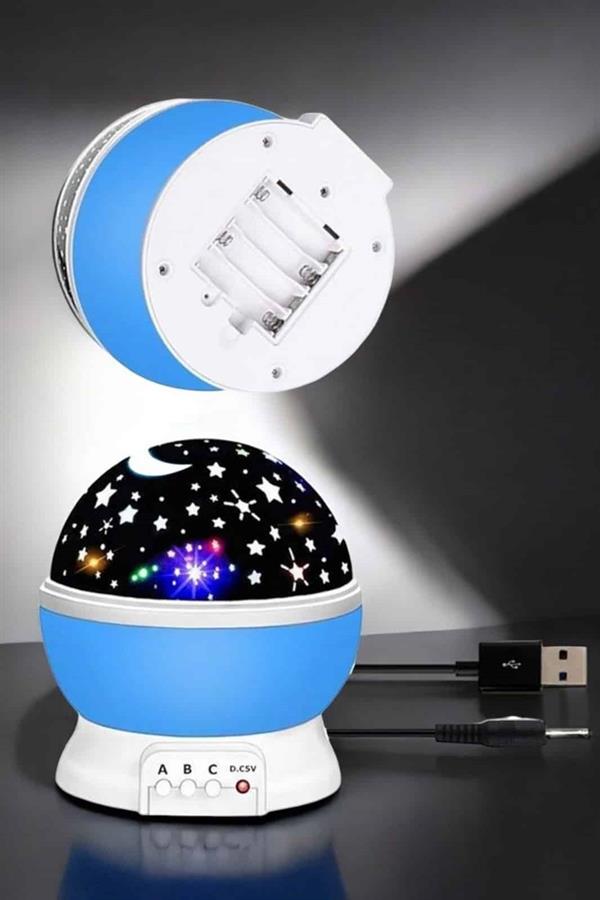 Yıldızlı Gökyüzü Projeksiyon Gece Lambası Hareketli Işık Şovu - Görsel 3