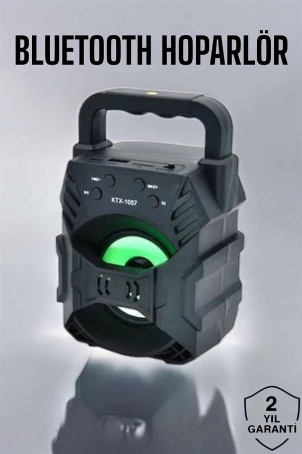Işıklı Bluetooth Hoparlör Müzik ve Renkli Işık Taşınabiilir - Görsel 2