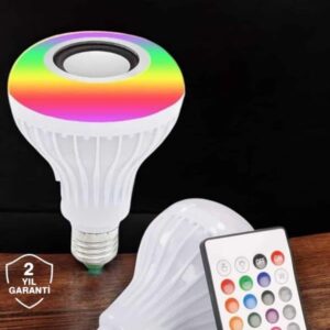 Kablosuz Bluetooth Hoparlör Led Lamba