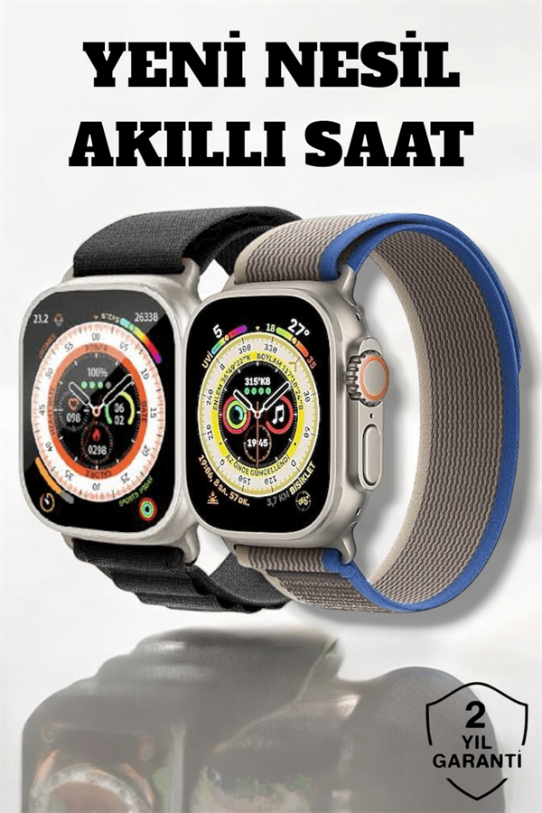49MM Ekranlı Kan Basıncı ve Adımsayar Özellikli Bluetooth Akıllı Saat - Görsel 2
