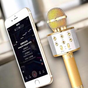 Şarjlı ve Uzun Pil Ömürlü Karaoke Mikrofon USB Bellek Destekli Profesyonel Ses