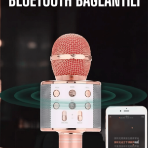 Kablosuz Bluetooth Karaoke Mikrofon USB ve AUX Girişli Yüksek Ses Kalitesi