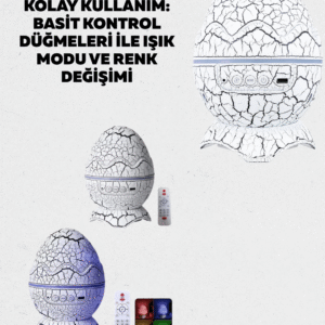 Uzaktan Kumandalı USB Girişli Döner Projektör Lamba