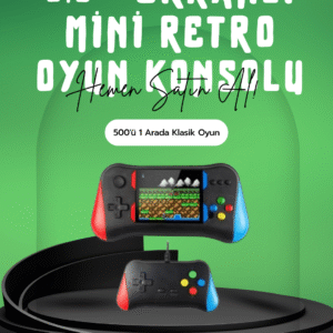 Çocukluğunuzun Oyunları Tek Cihazda – 500 Oyunlu El Konsolu