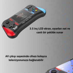 3.5 İnç Ekranlı Klasik Oyun Konsolu – 500 Dahili Oyun