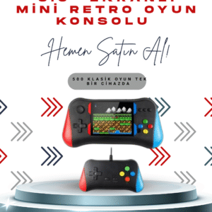 X7M Vintage 3.5 İnç 500’ü 1 Arada Klasik Oyun Konsolu