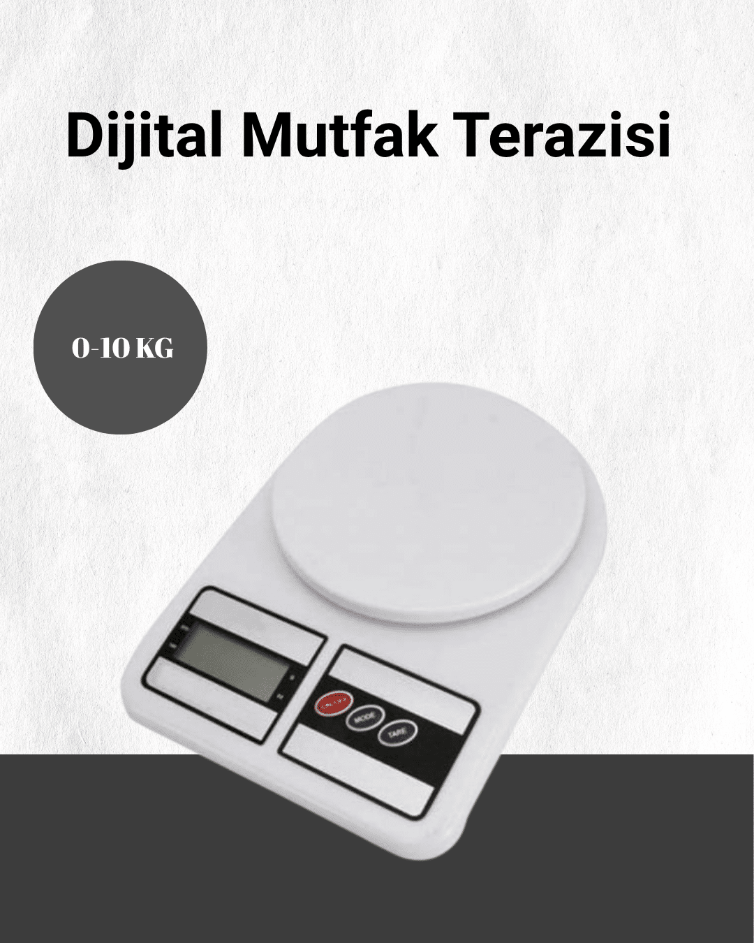 Hassas Ölçüm İçin Dijital Mutfak Tartısı – 10 Kg Kapasiteli