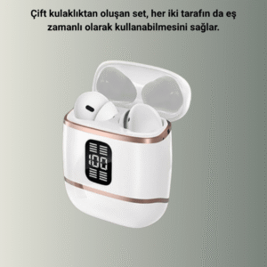 Bluetooth 5.3 Kulaklık – Kulakiçi ANC+ENC 4 Adet Set Dijital Göstergeli