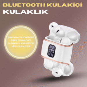Bluetooth 5.3 Kulaklık – 4 Adet Çift Kulaklıklı Dijital Göstergeli ANC + ENC